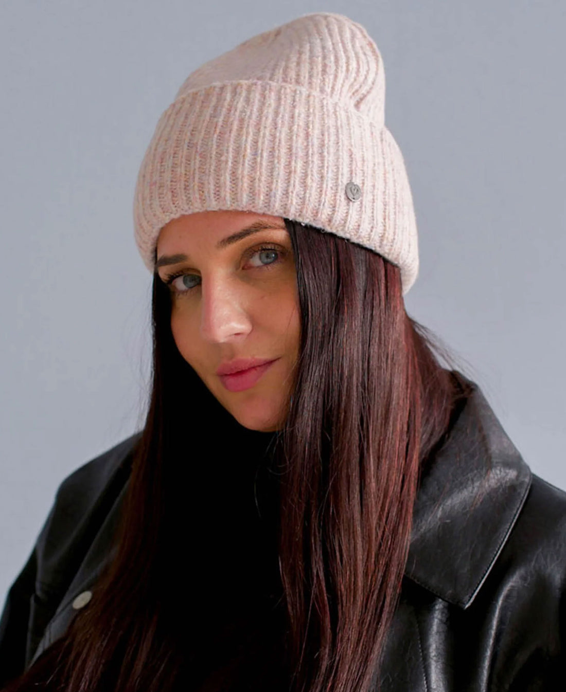 Knitted Wool-Blend Beanie - Pale Rose
