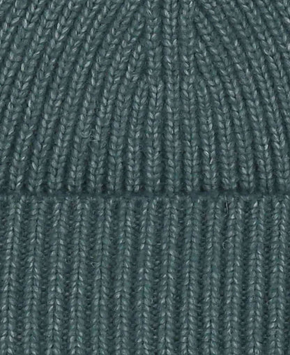 Knitted Wool-Blend Beanie - Crystal Teal