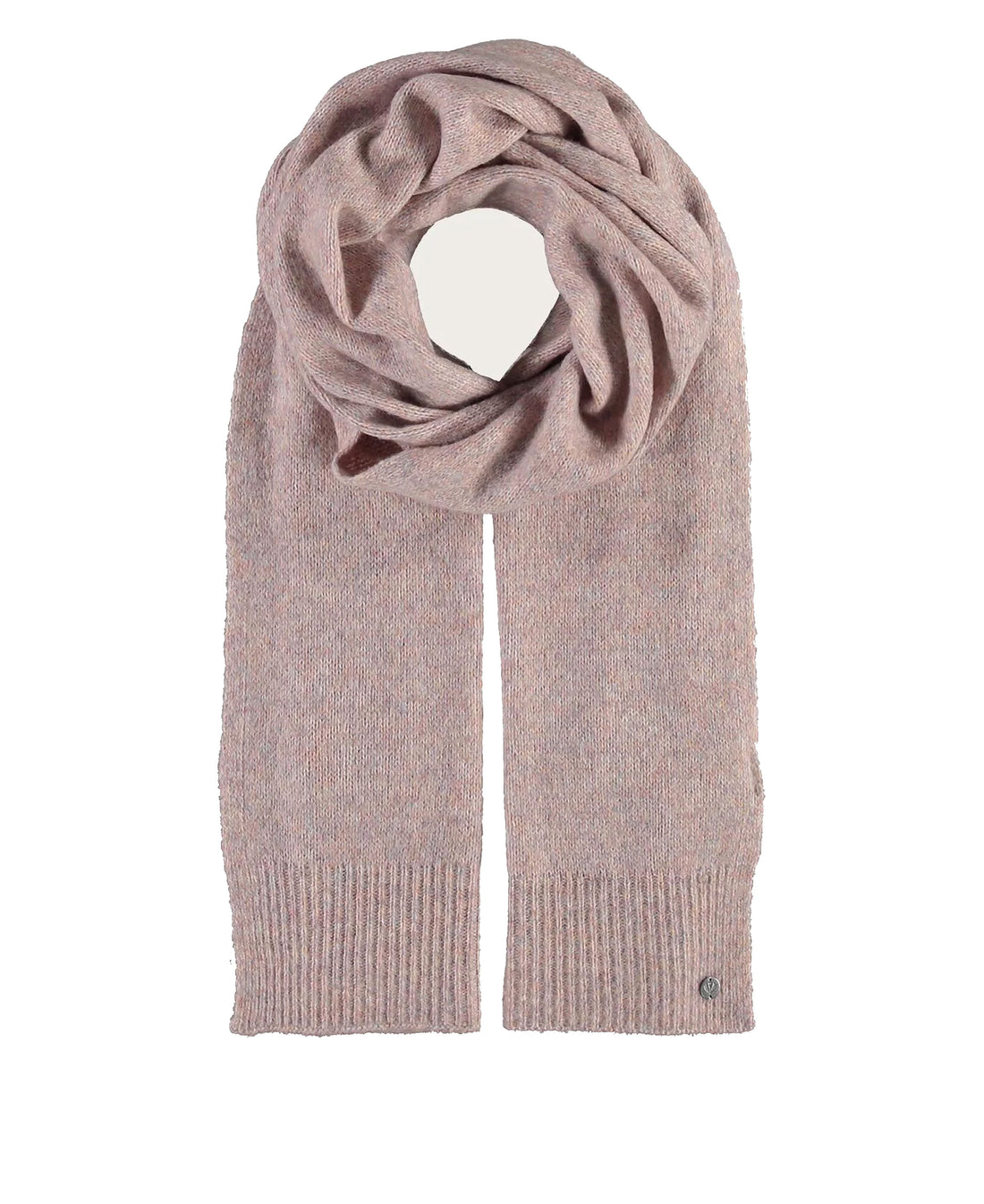 Knitted Wool Blend Scarf - Pale Rose