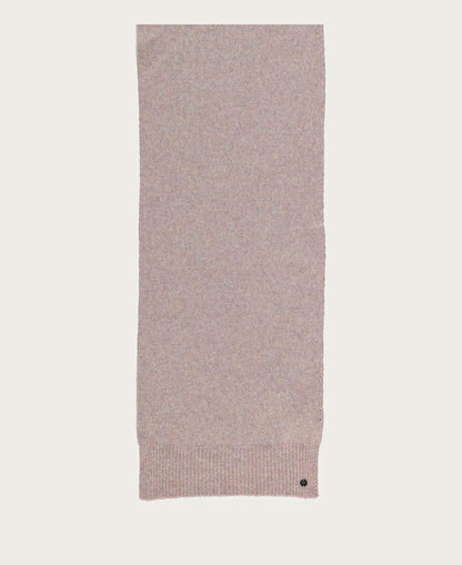Knitted Wool Blend Scarf - Pale Rose