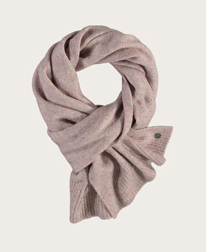 Knitted Wool Blend Scarf - Pale Rose