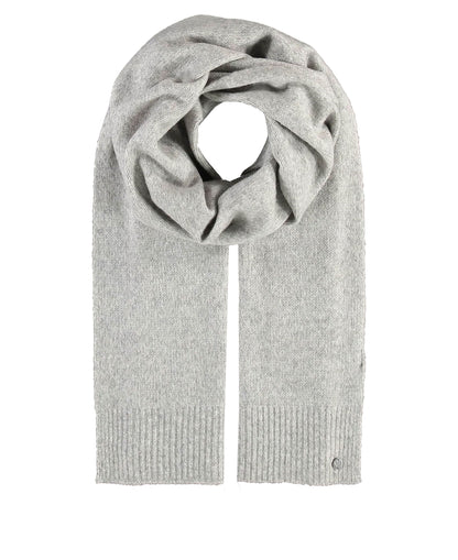 Knitted Wool-Blend Scarf - Silver