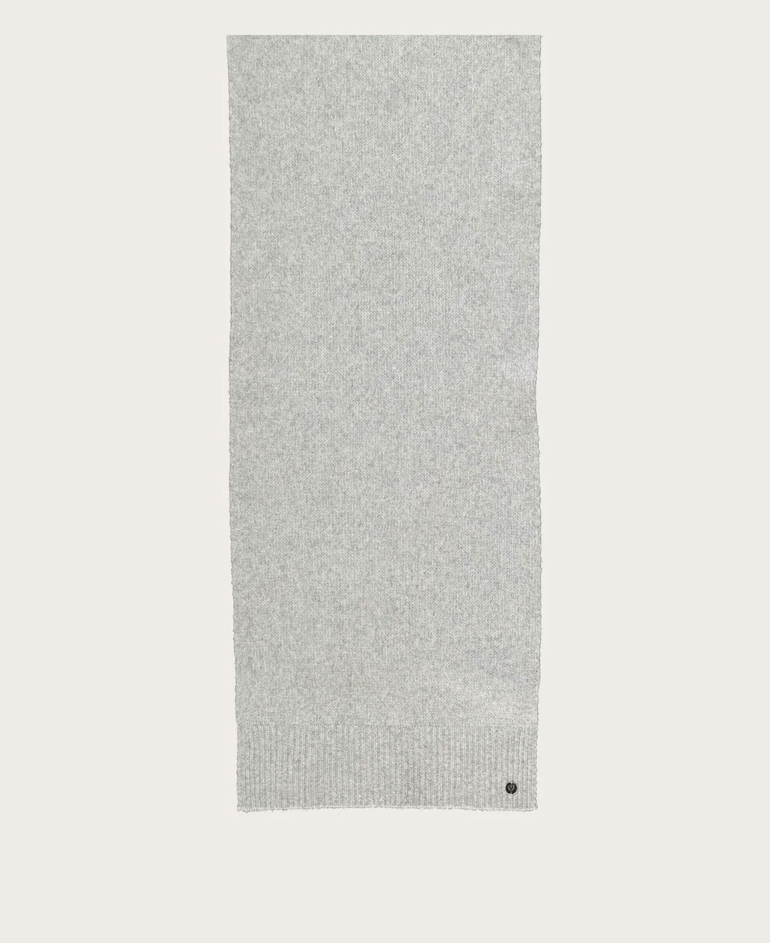 Knitted Wool-Blend Scarf - Silver