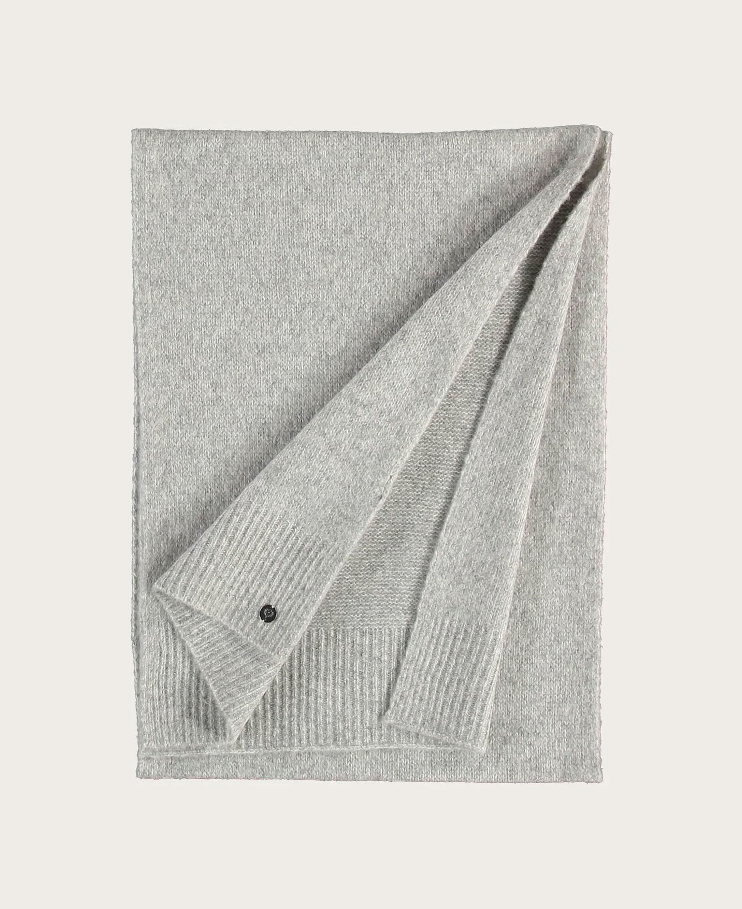 Knitted Wool-Blend Scarf - Silver