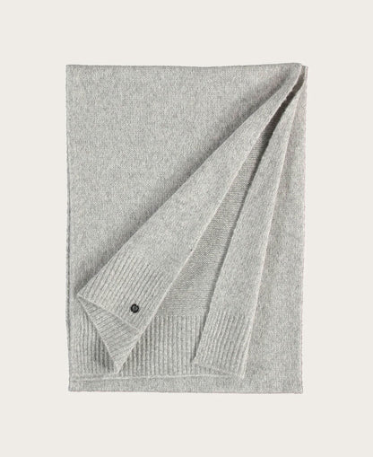 Knitted Wool-Blend Scarf - Silver