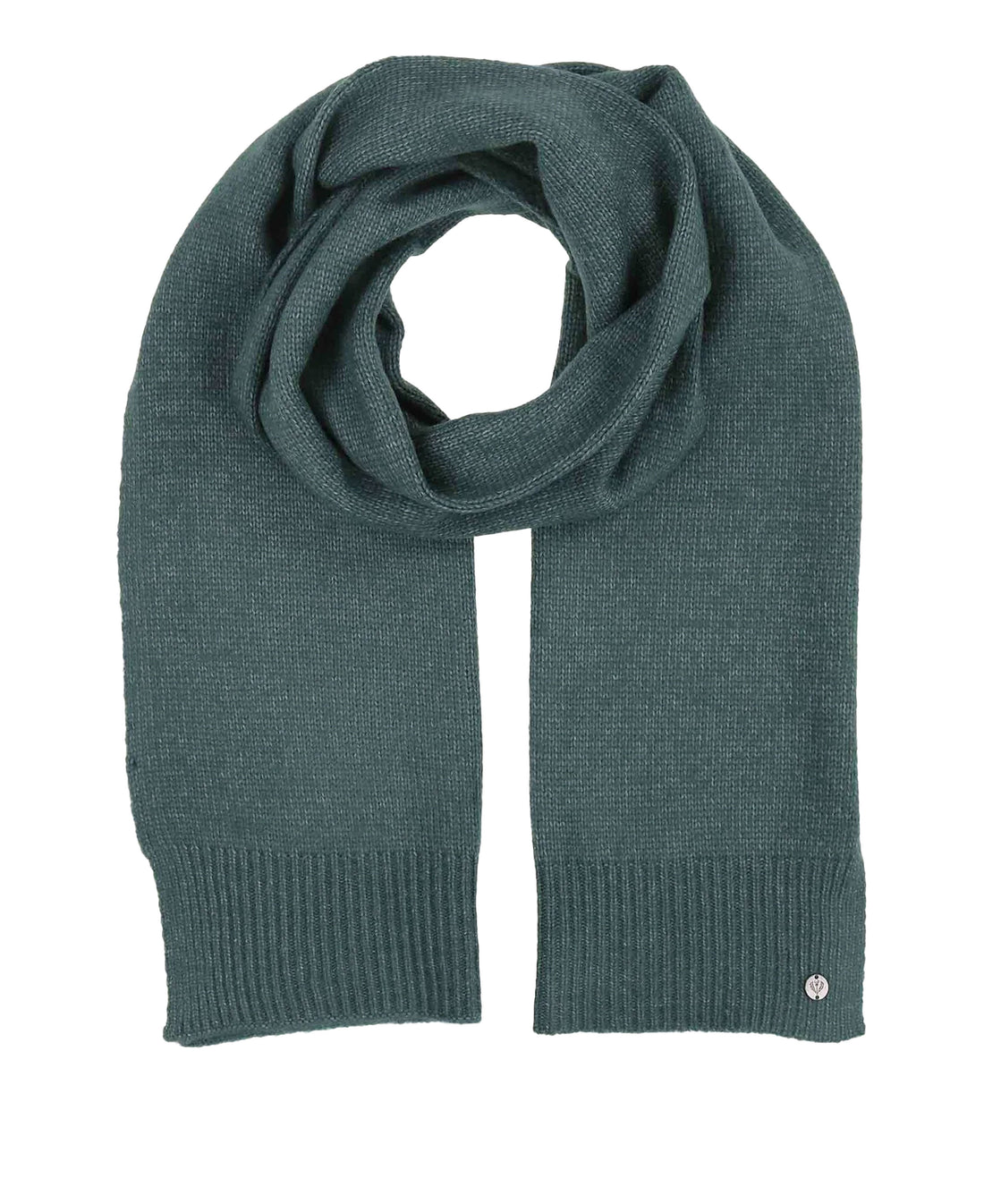 Knitted Wool-Blend Scarf - Crystal Teal