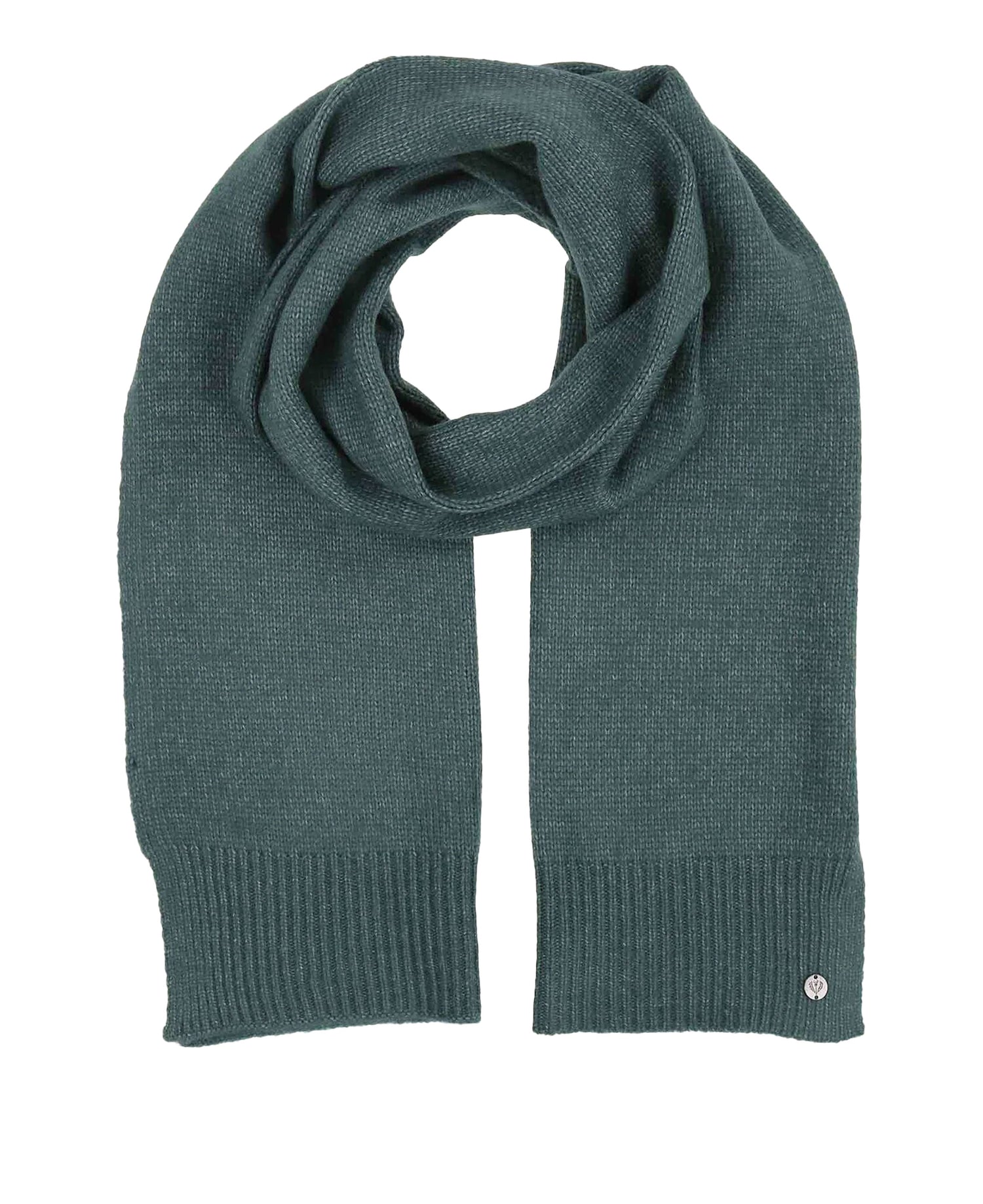 Knitted Wool-Blend Scarf - Crystal Teal