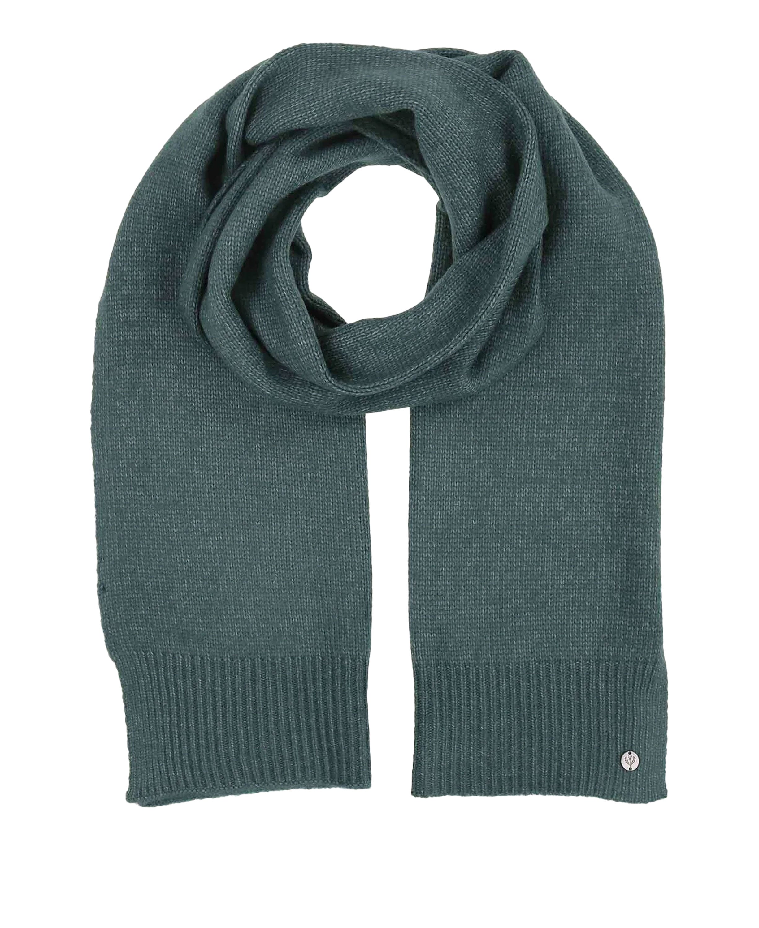 Knitted Wool-Blend Scarf - Crystal Teal