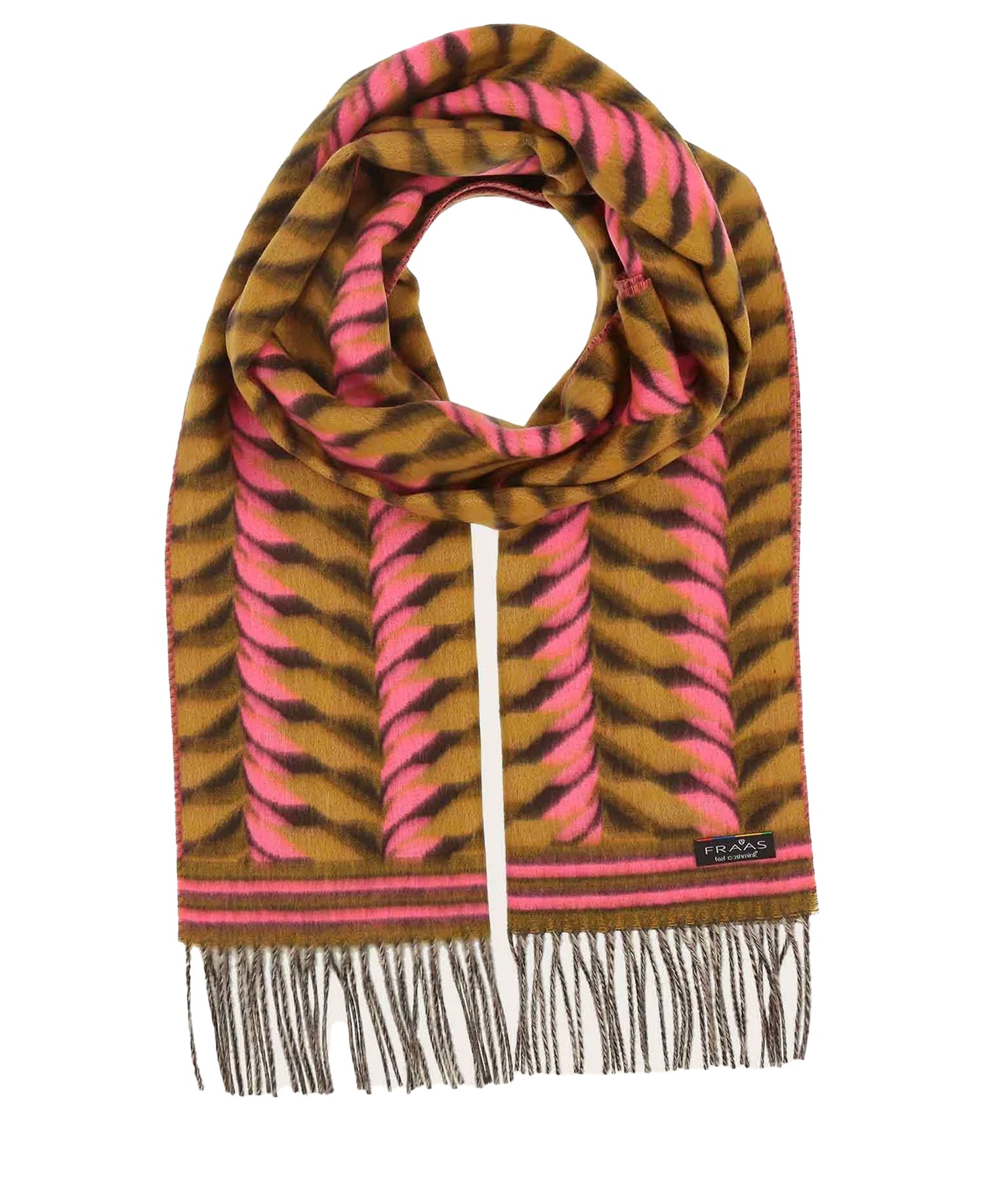 Cashmink Scarf - Jagged Pattern Pink