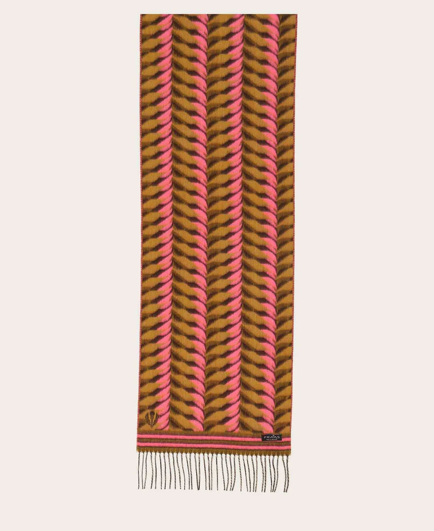 Cashmink Scarf - Jagged Pattern Pink