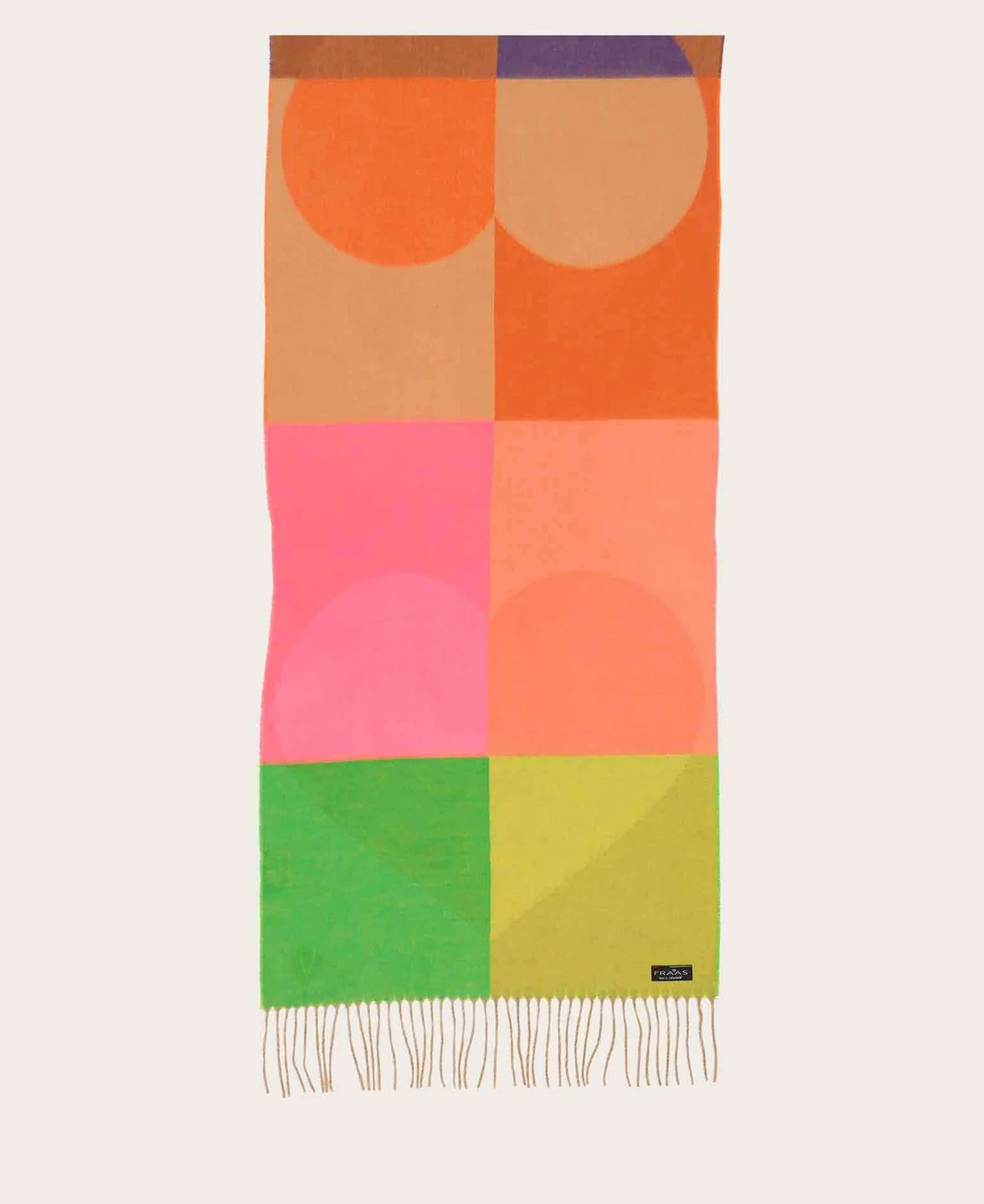 Cashmink Scarf - Multi Heart Colour Block