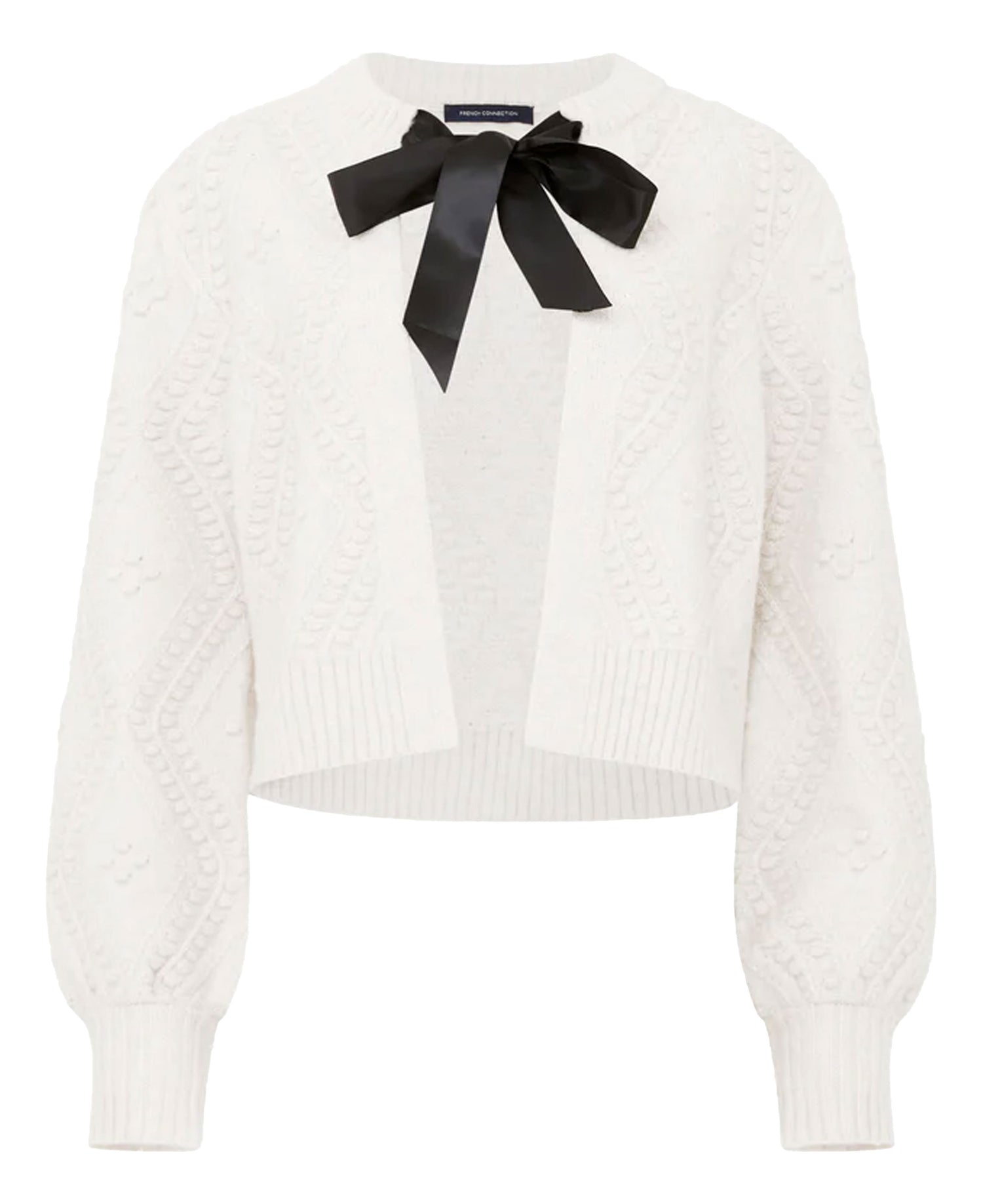 Kitty Bobble Cardigan - Winter White