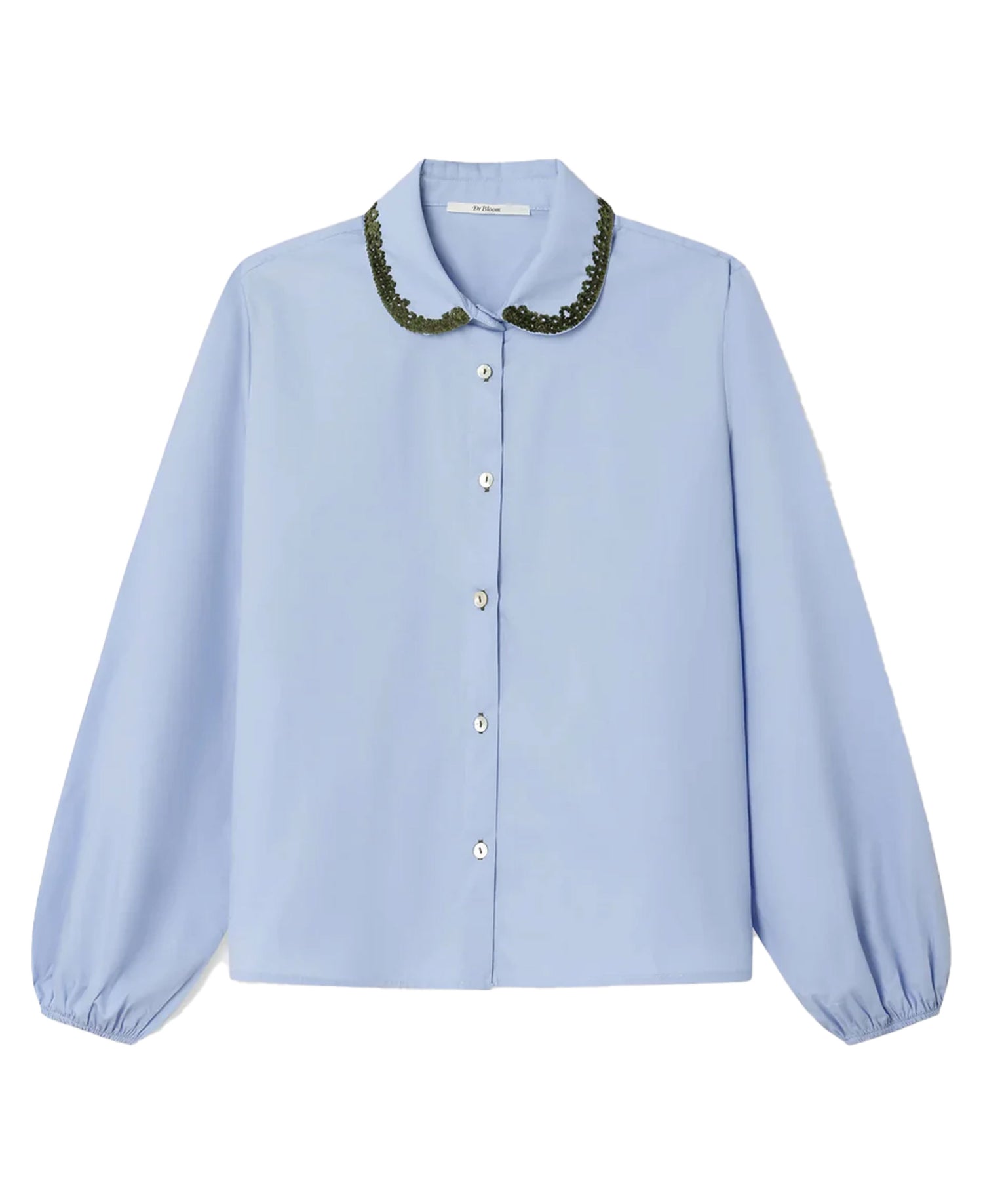 Fun Emb Collar Shirt - Blue