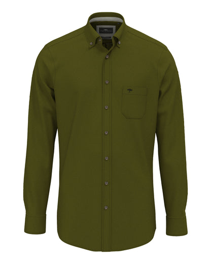 Essential Herringbone Shirt - Cypress