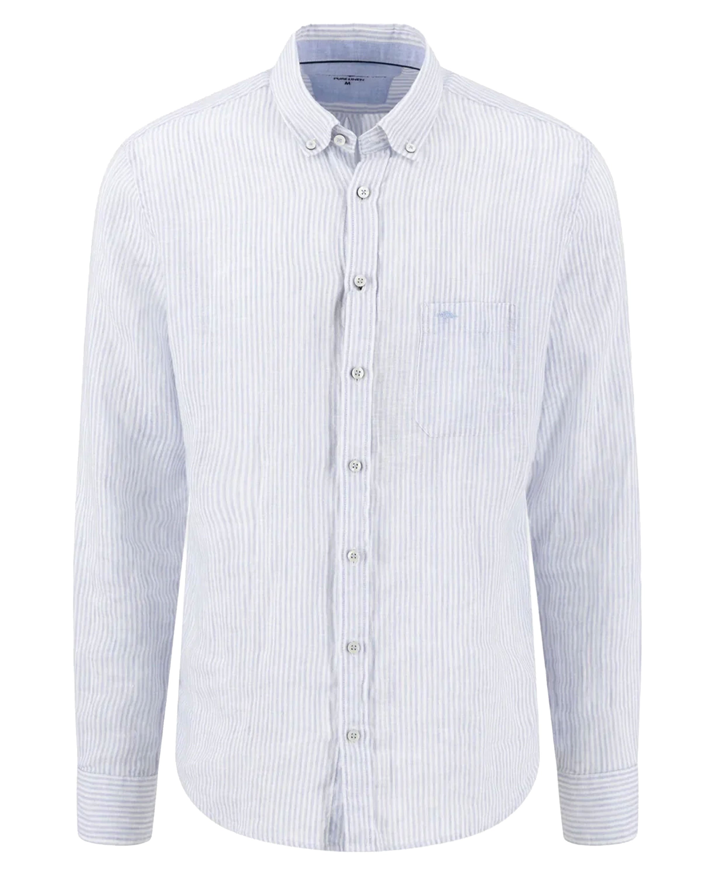Classic Linen Stripe Button down 1/1 - New Breeze