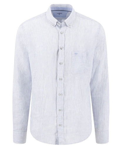 Classic Linen Stripe Button down 1/1 - New Breeze