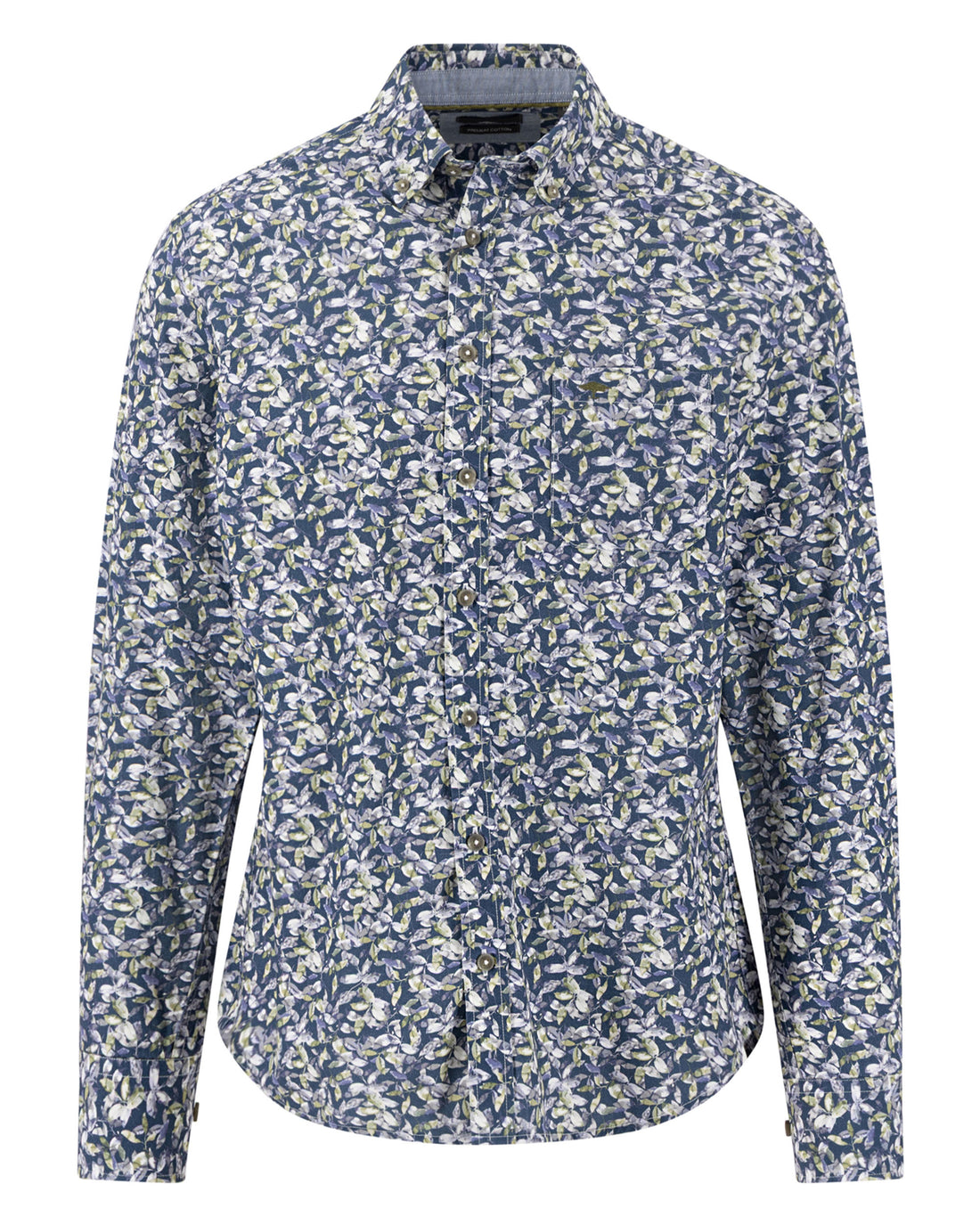 Premium Flower Print Shirt - Moss