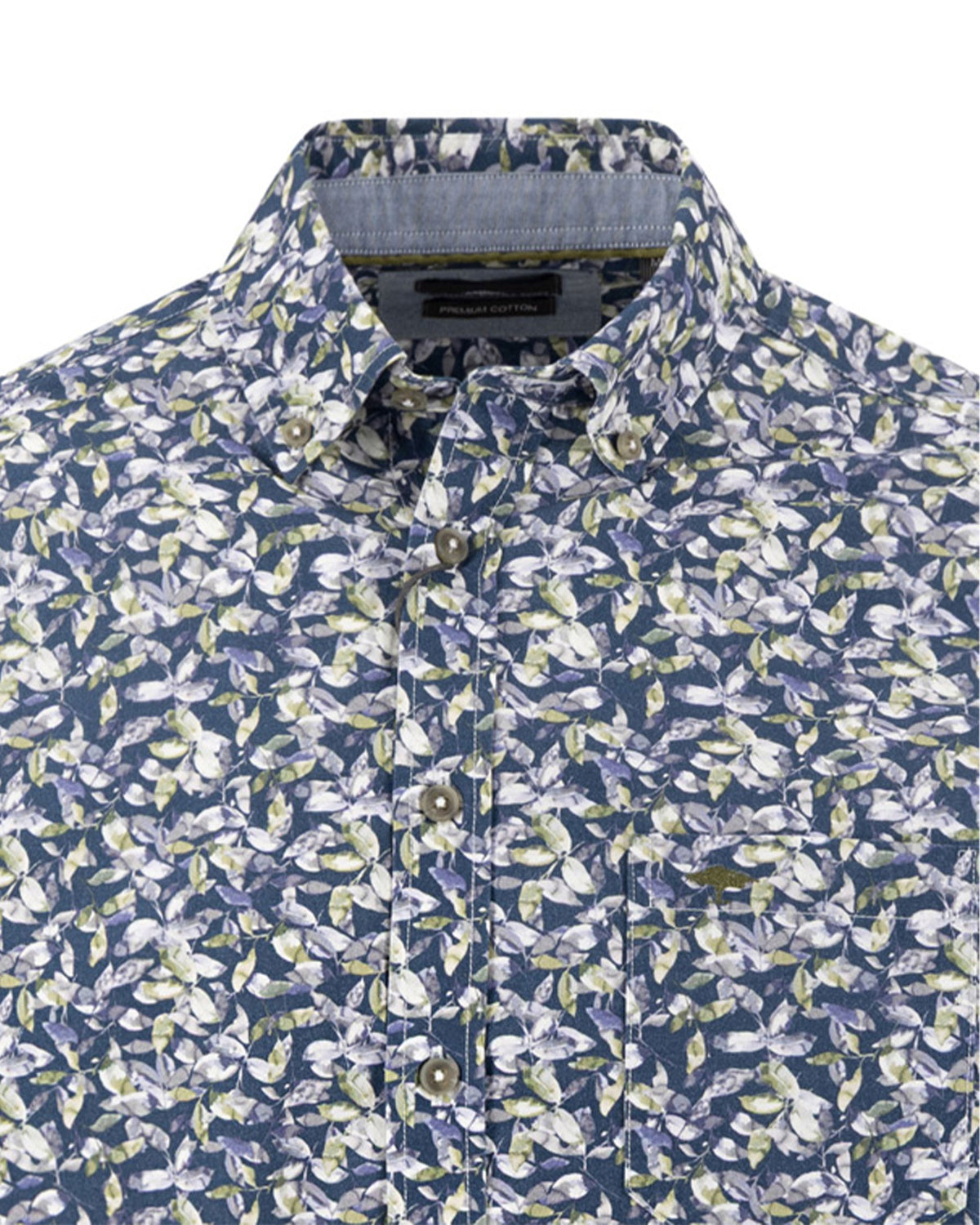 Premium Flower Print Shirt - Moss