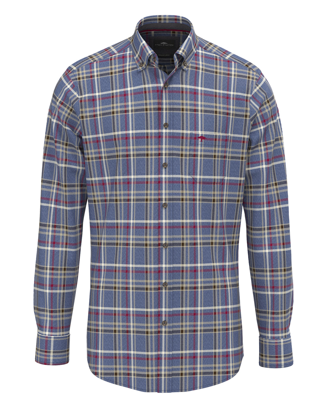 Premium Melange Check Shirt - Ink Blue
