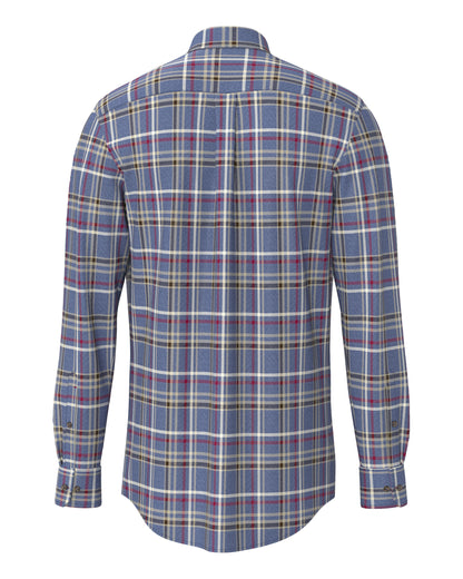 Premium Melange Check Shirt - Ink Blue