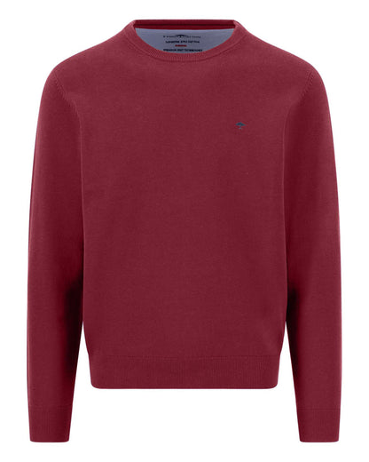 Superfine O-Neck Jumper - Brick