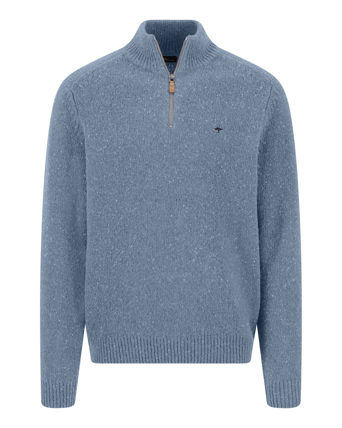 Troyer Zip Donegal Jumper - Air Blue