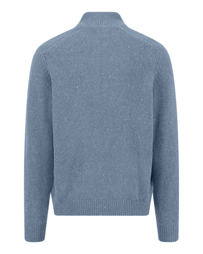 Troyer Zip Donegal Jumper - Air Blue