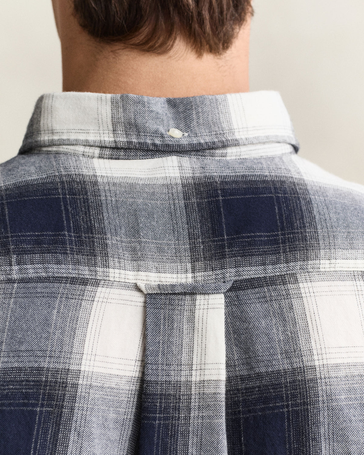 Regular Fit Windblown Flannel Check Shirt - Evening Blue