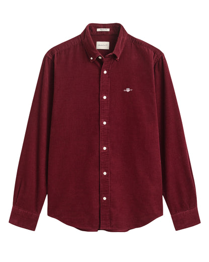 Regular Fit Corduroy Shirt - Deep Grape Wine