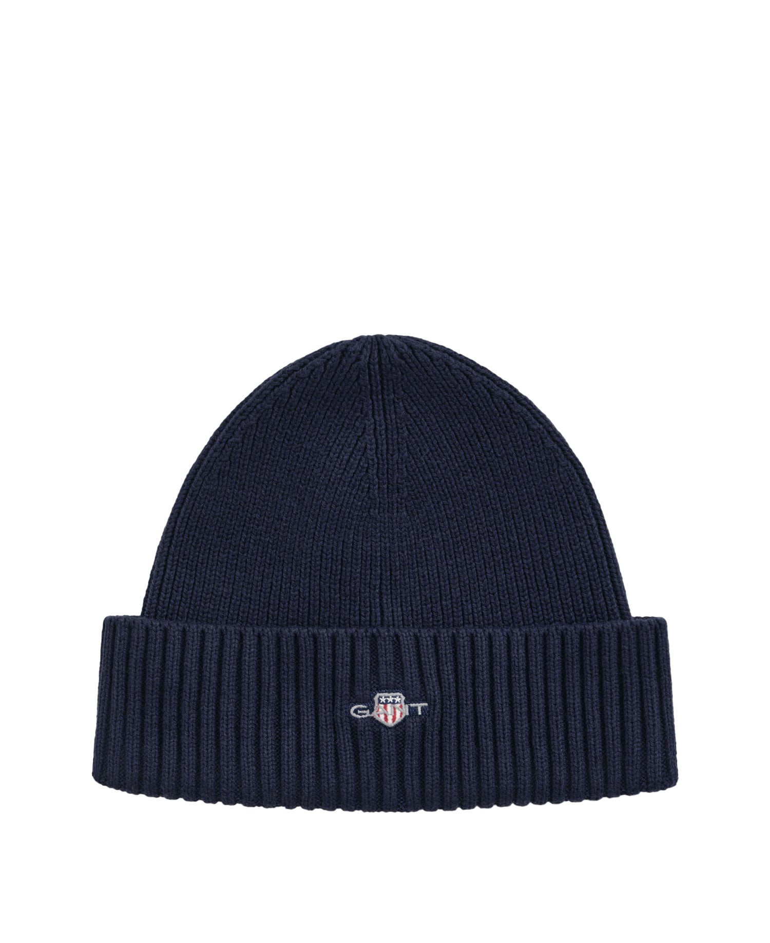 Cotton Blend Logo Beanie - Marine
