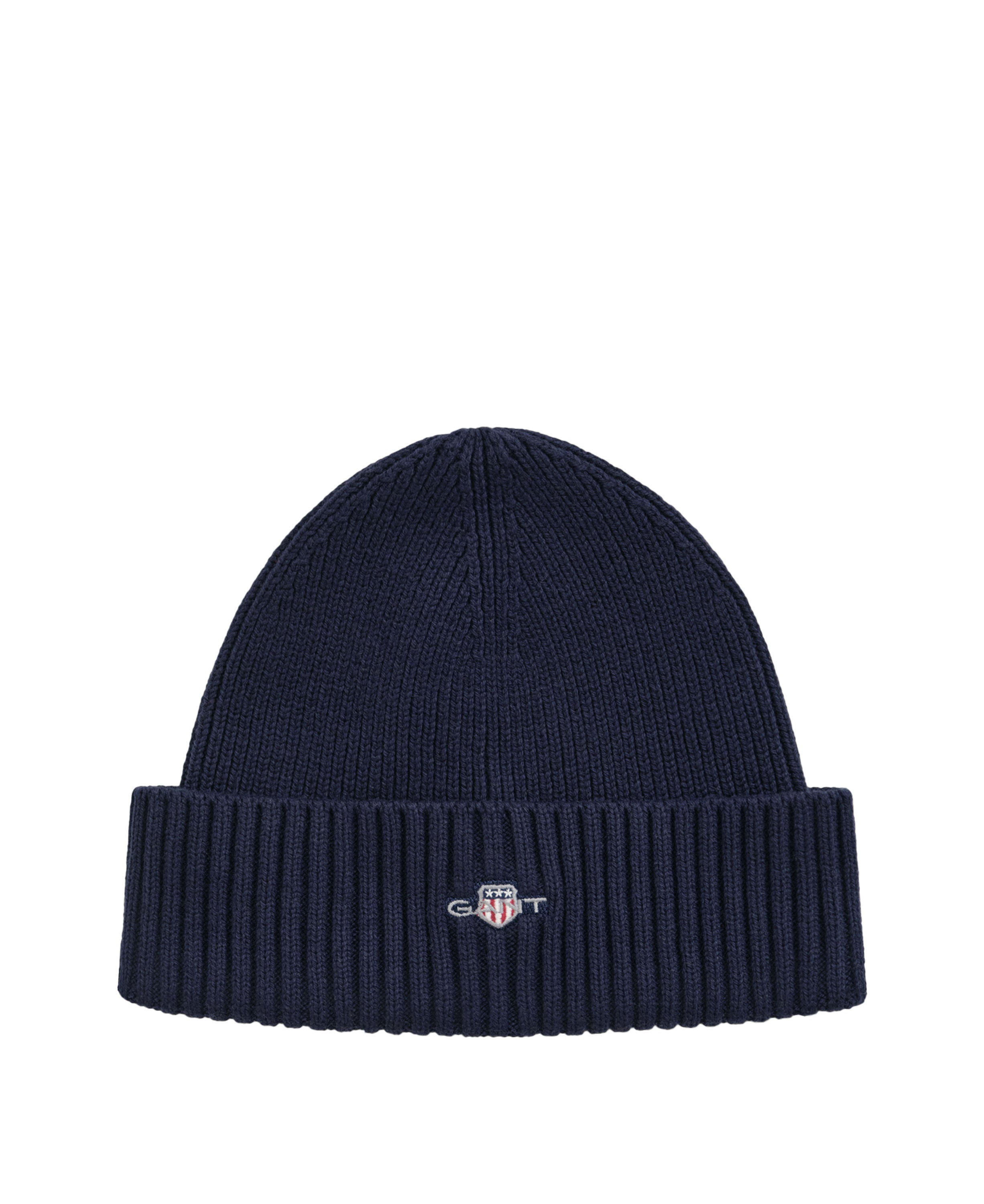 Cotton Blend Logo Beanie - Marine