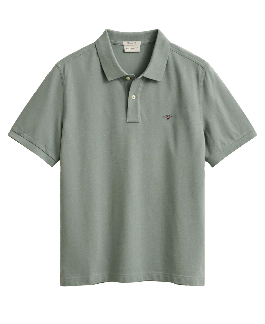 Regular Shield Short Sleeve Pique Polo - Ceramic Grey