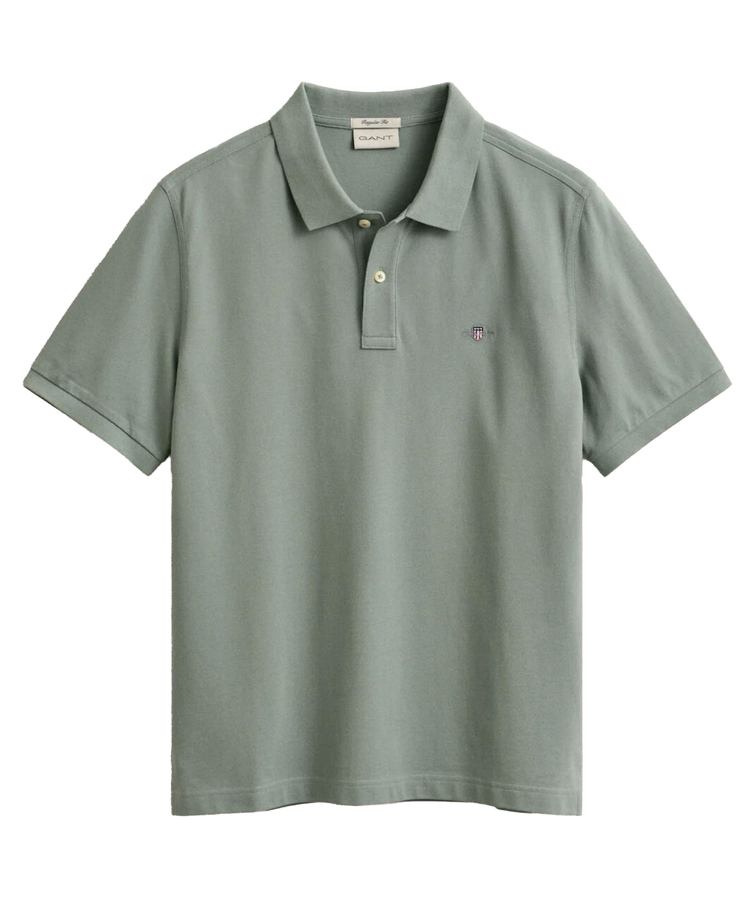 Regular Shield Short Sleeve Pique Polo - Ceramic Grey