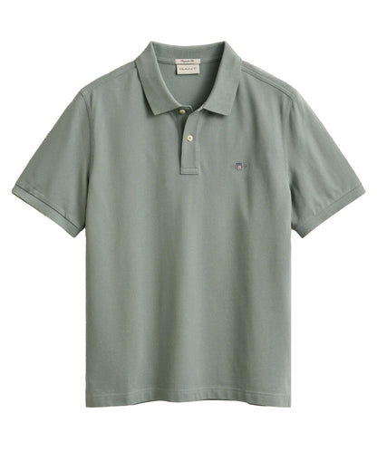 Regular Shield Short Sleeve Pique Polo - Ceramic Grey