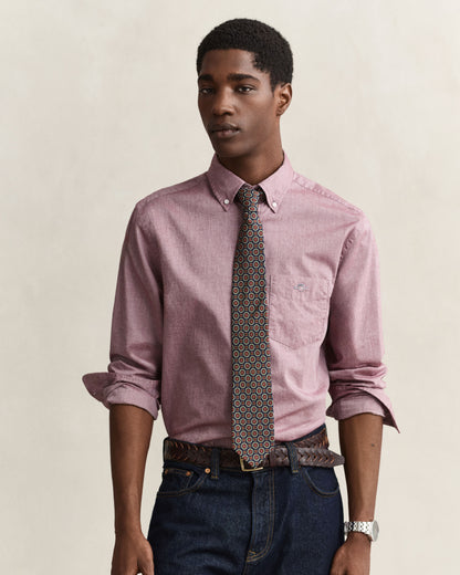 Regular Fit Classic Poplin Shirt - Deep Grape Wine