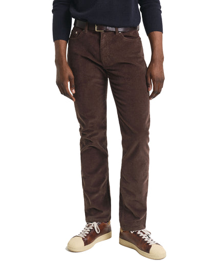 Regular Corduroy Jeans - Rich Brown
