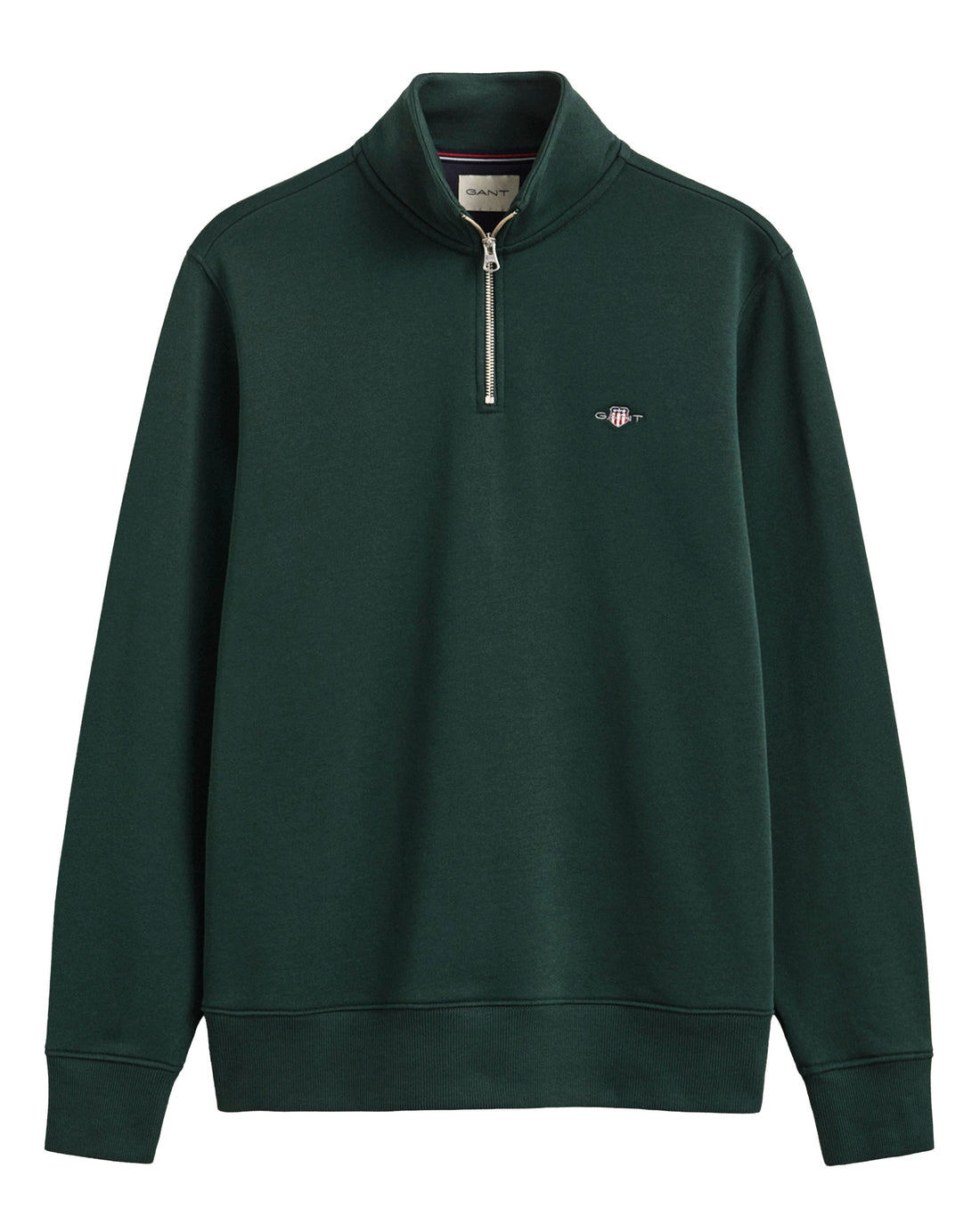 Regular Fit Shield Half Zip Sweat - Tartan Green