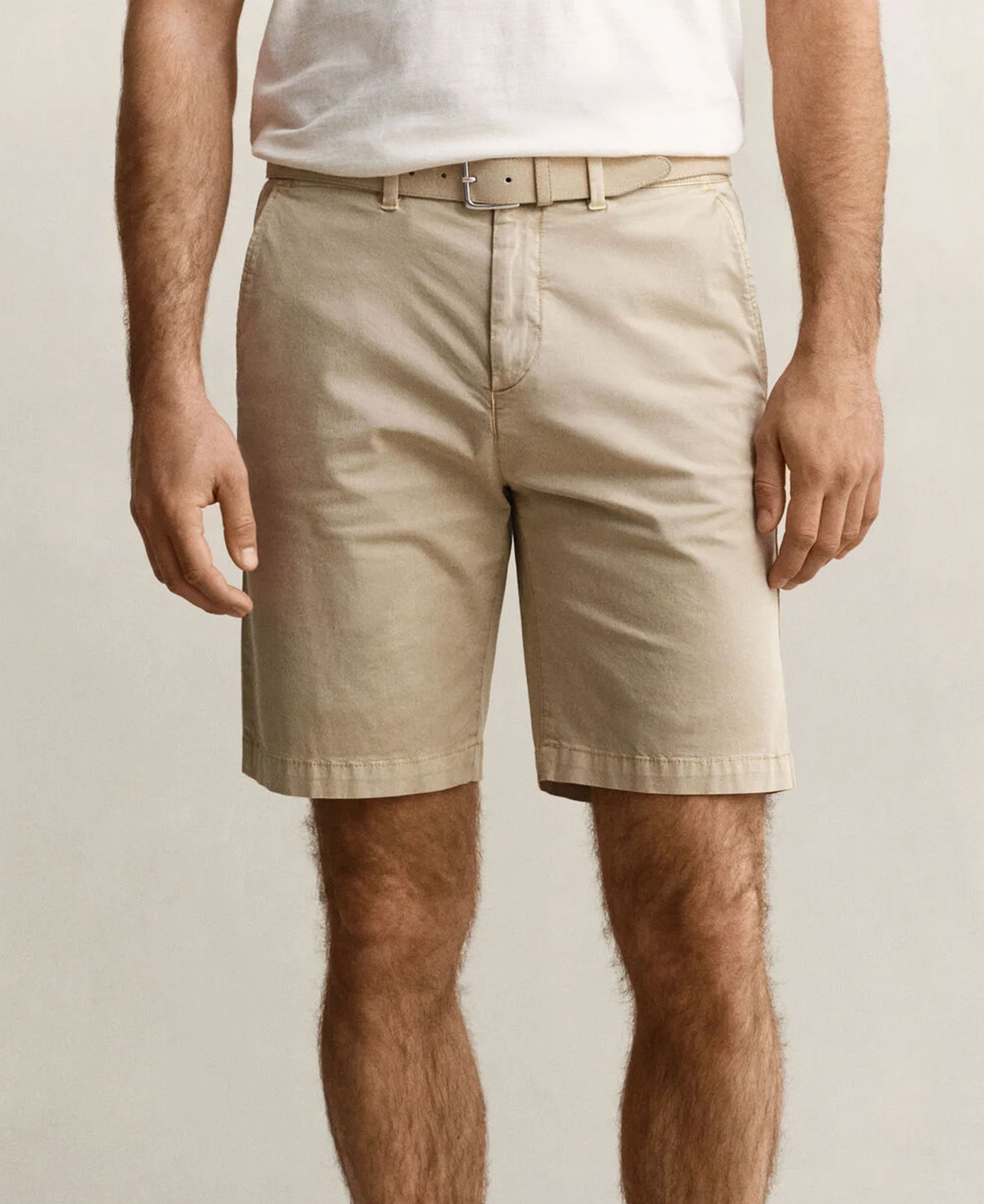 Regular Sunfaded Chino Shorts - Oat Beige