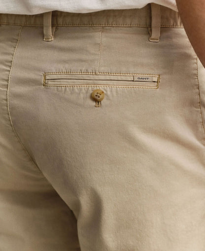 Regular Sunfaded Chino Shorts - Oat Beige
