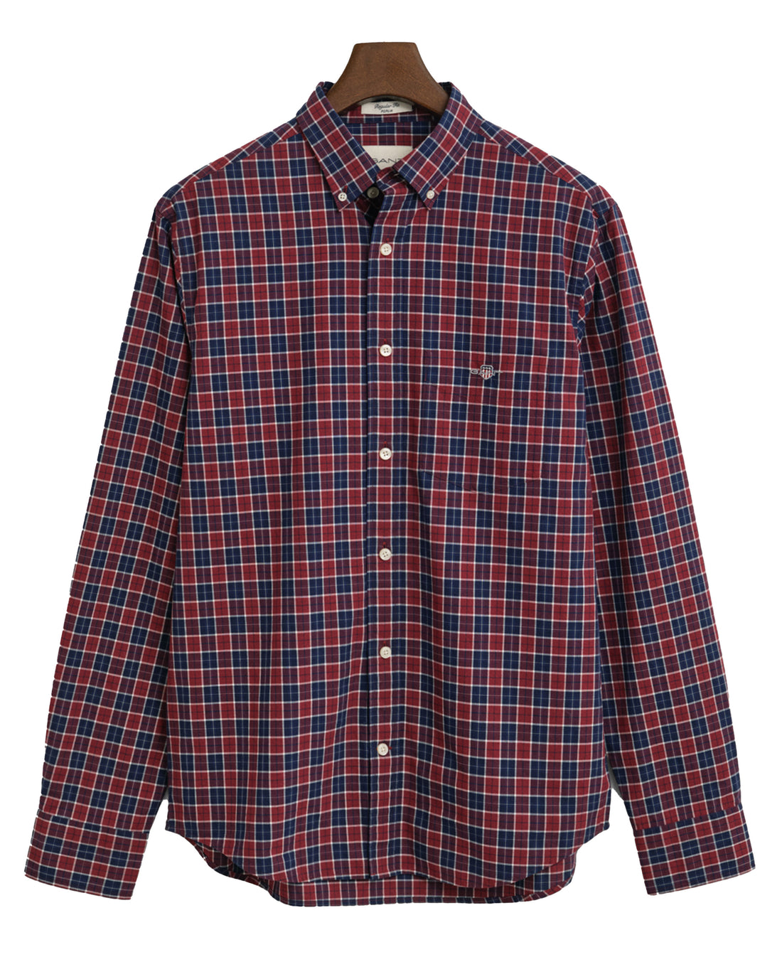 Reg Classic Poplin Check - Plumped Red