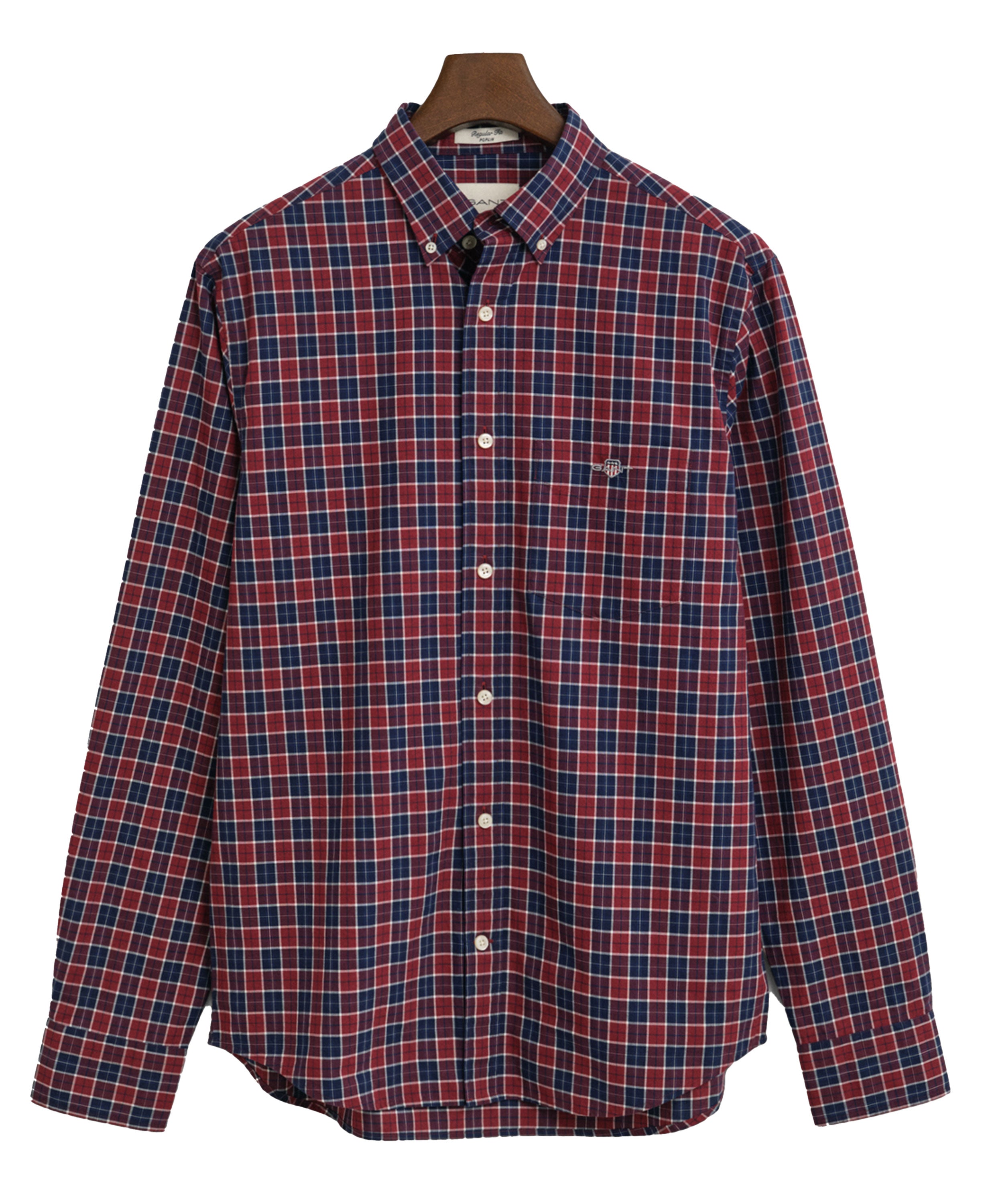 Reg Classic Poplin Check - Plumped Red