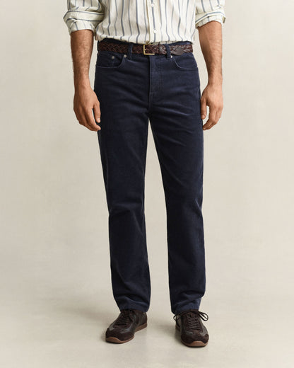 Regular Fit Corduroy Jeans - Evening Blue