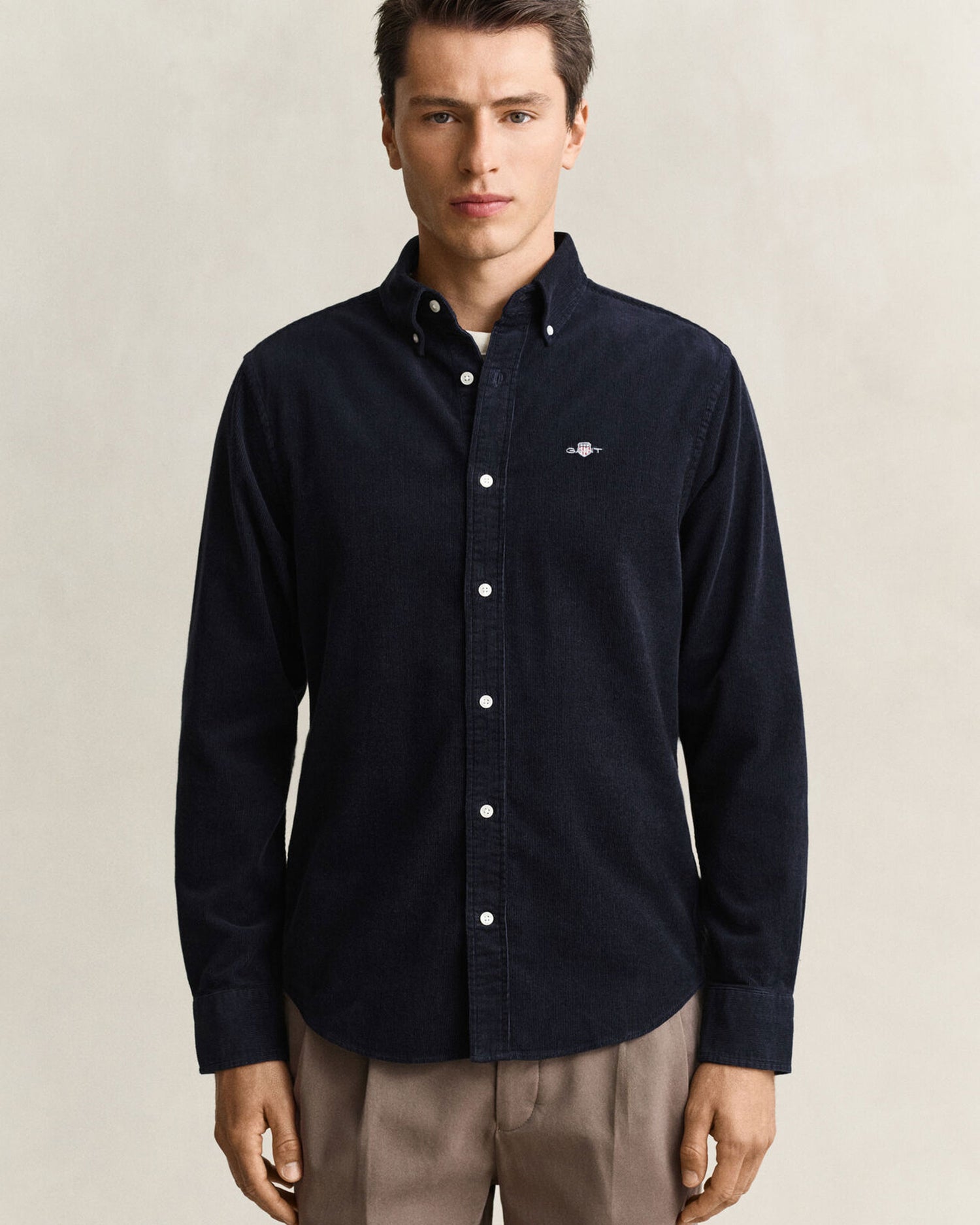 Regular Fit Corduroy Shirt - Evening Blue