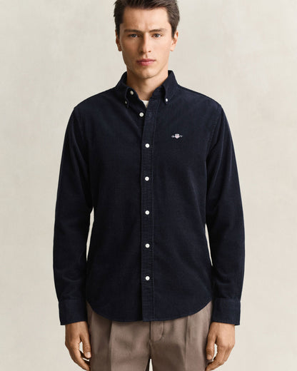 Regular Fit Corduroy Shirt - Evening Blue