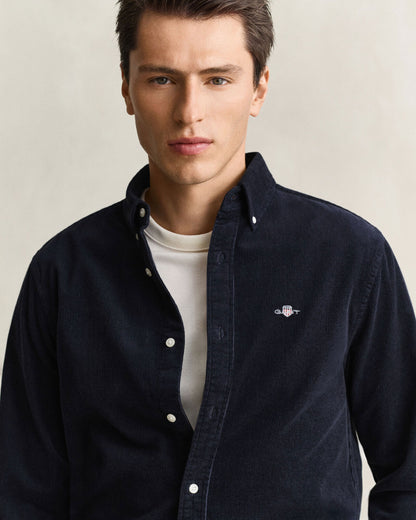 Regular Fit Corduroy Shirt - Evening Blue