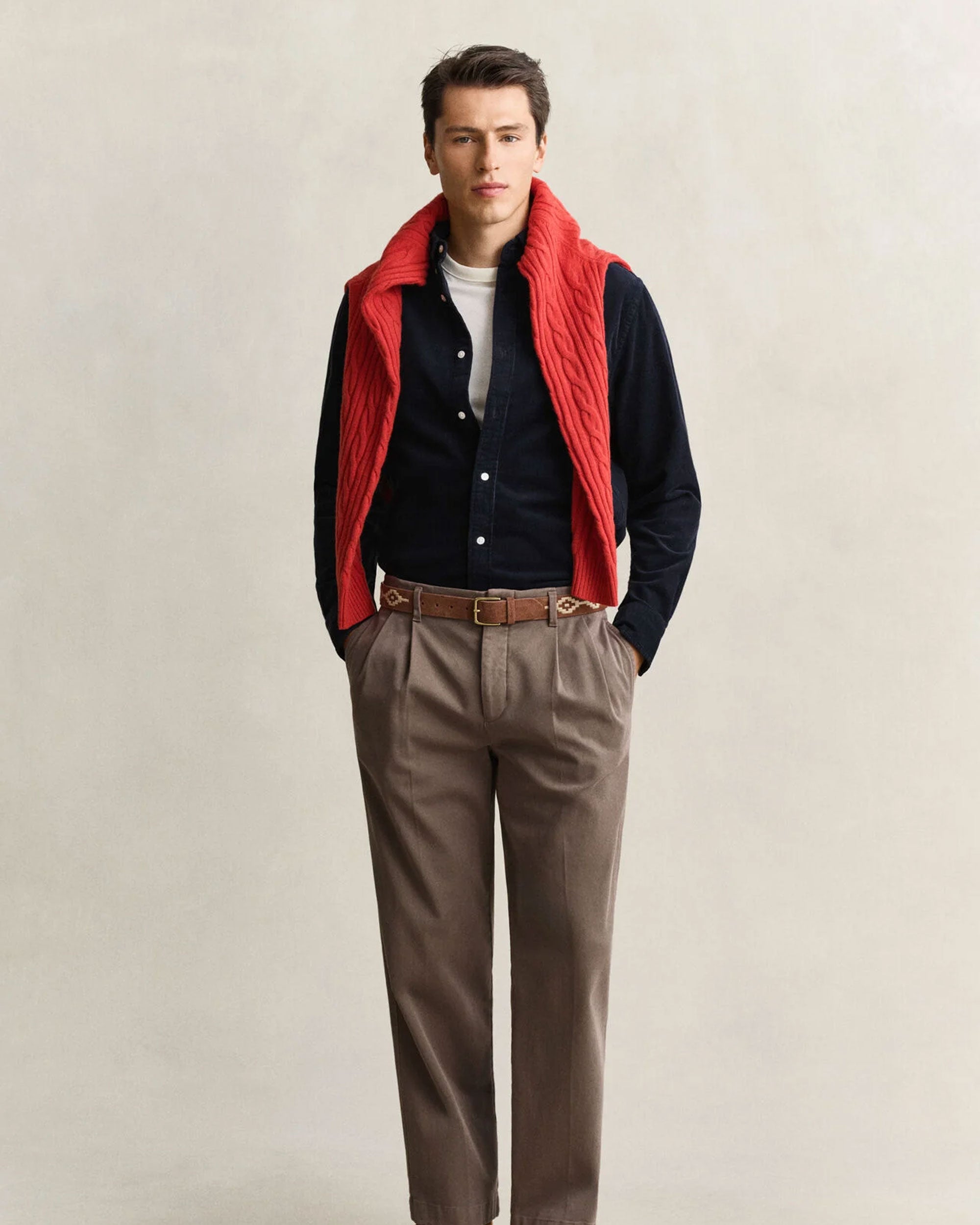 Regular Fit Corduroy Shirt - Evening Blue