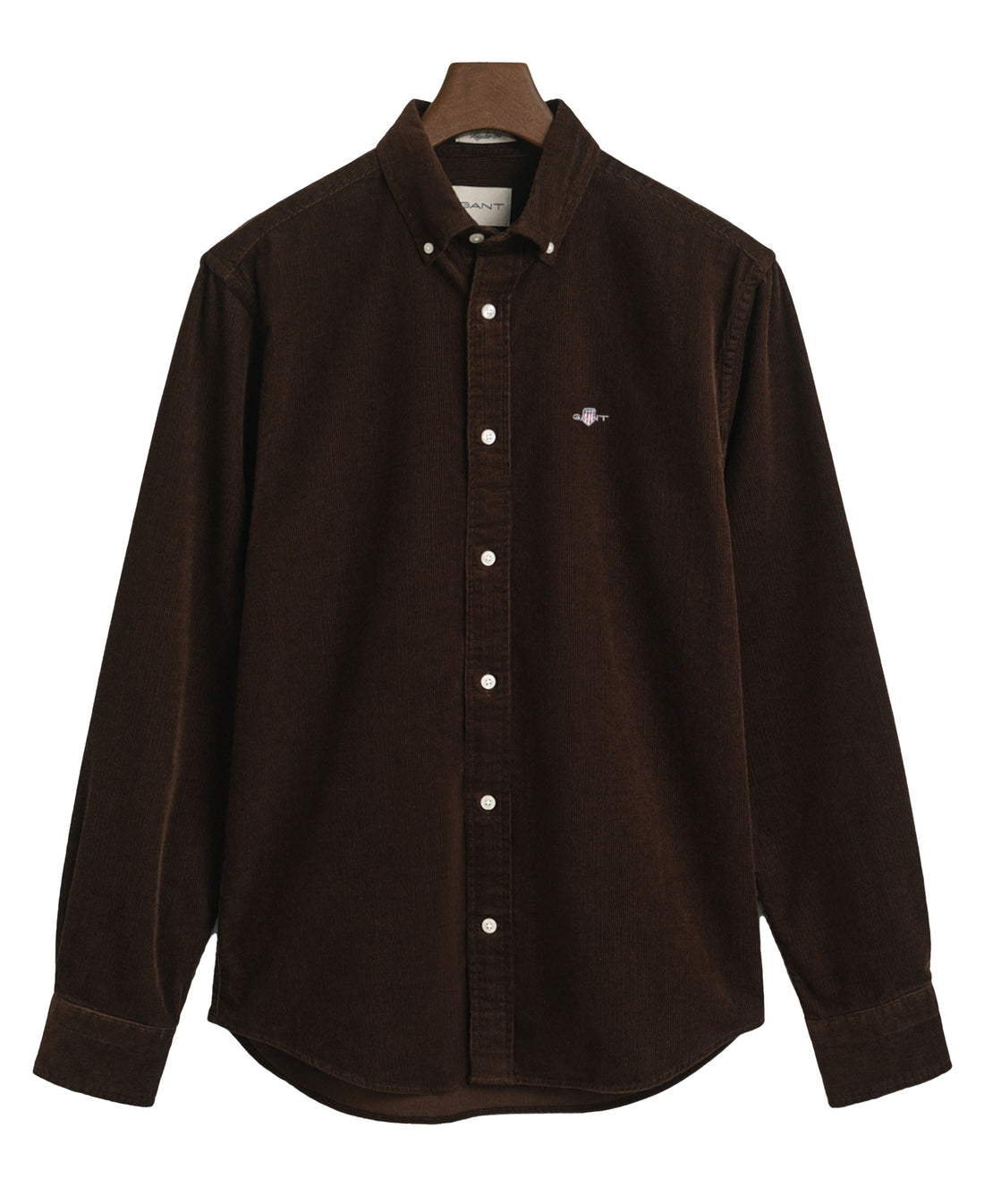 Regular Fit Corduroy Shirt - Rich Brown