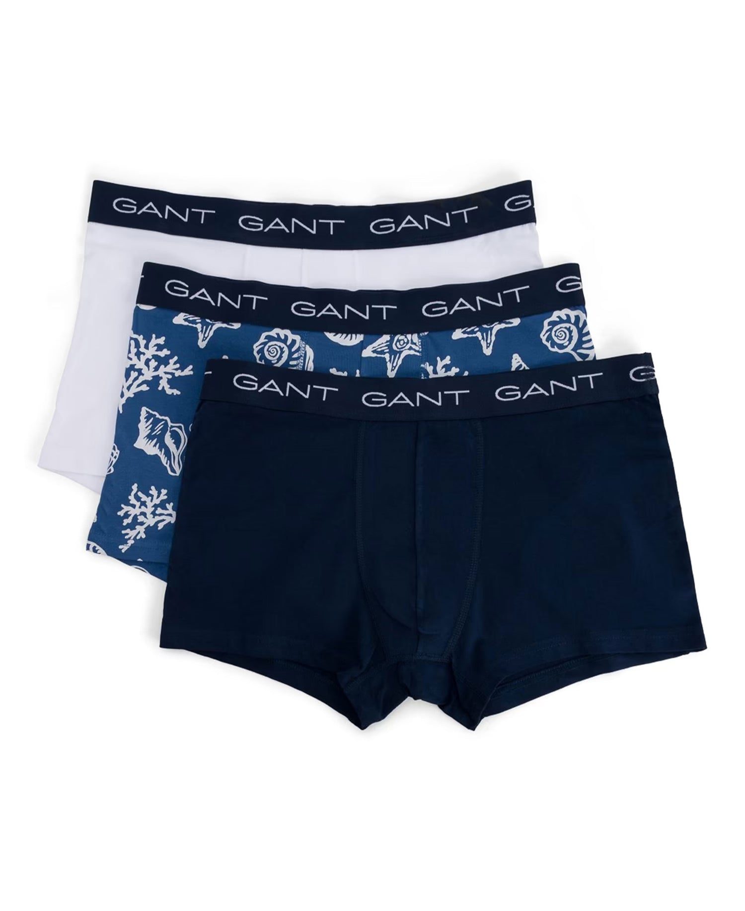 Shell Print Trunk 3-Pack - Vintage Blue