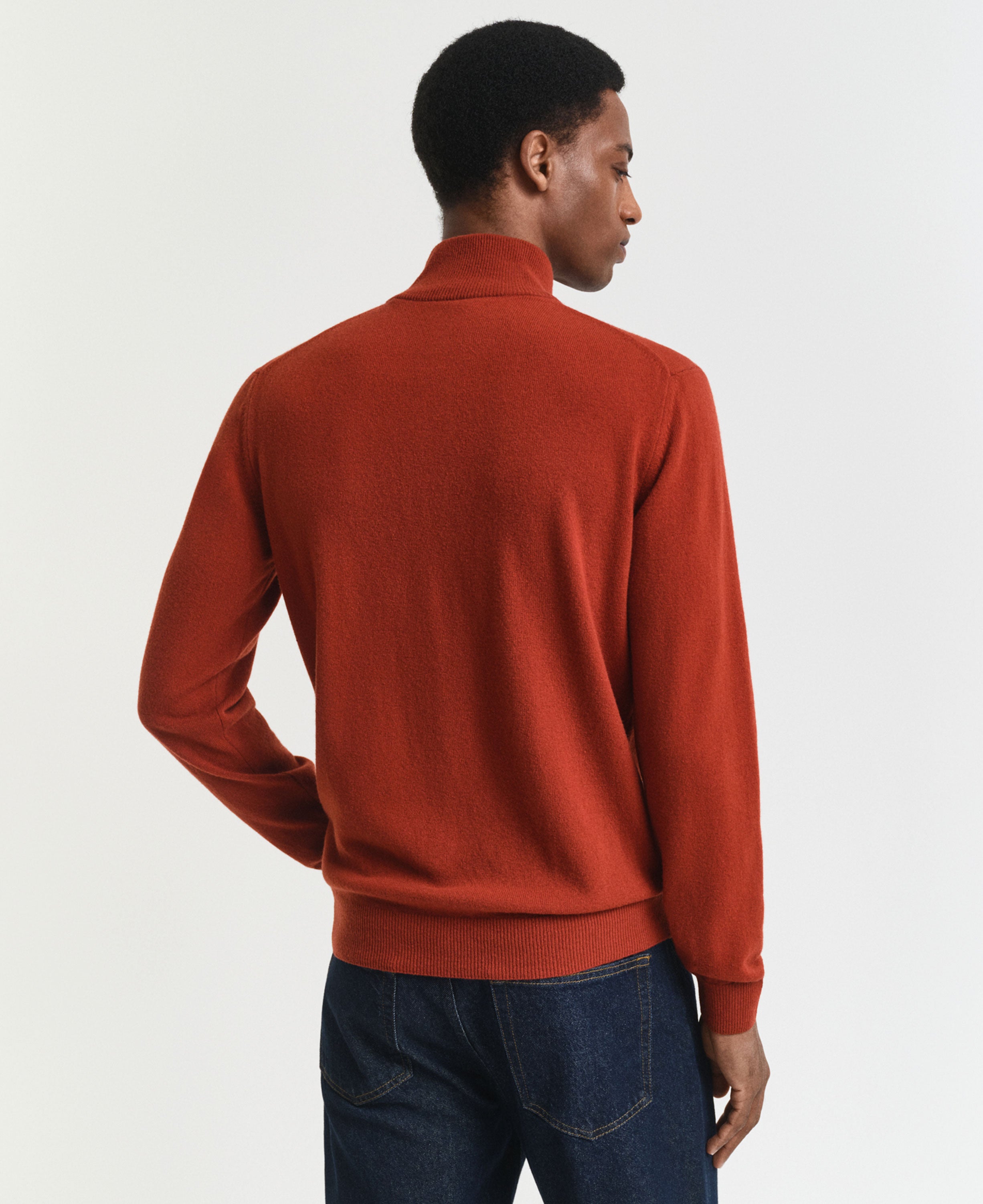 Superfine Lambswool Half Zip - Modern Rust