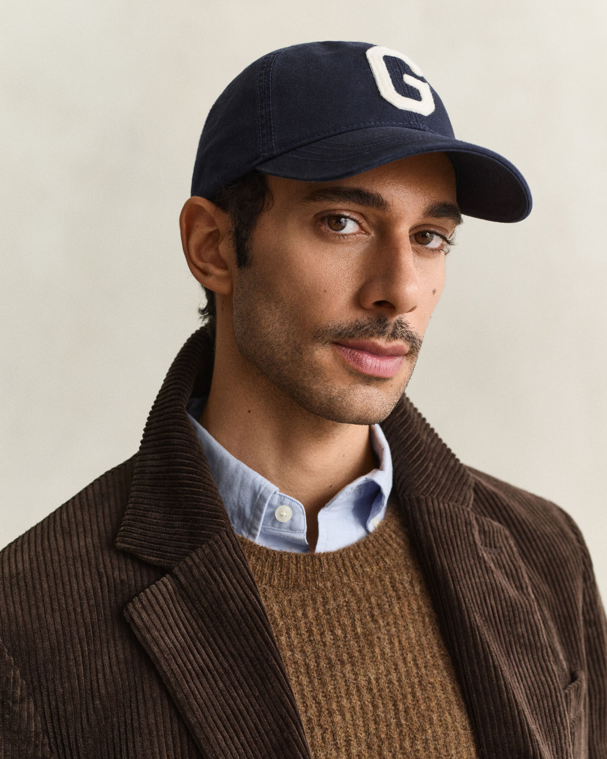 Wool Applique Cap - Evening Blue